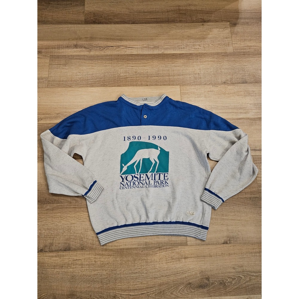 Vintage 1990 Yosemite National Park Centennial Sweatshirt Gear Sports M